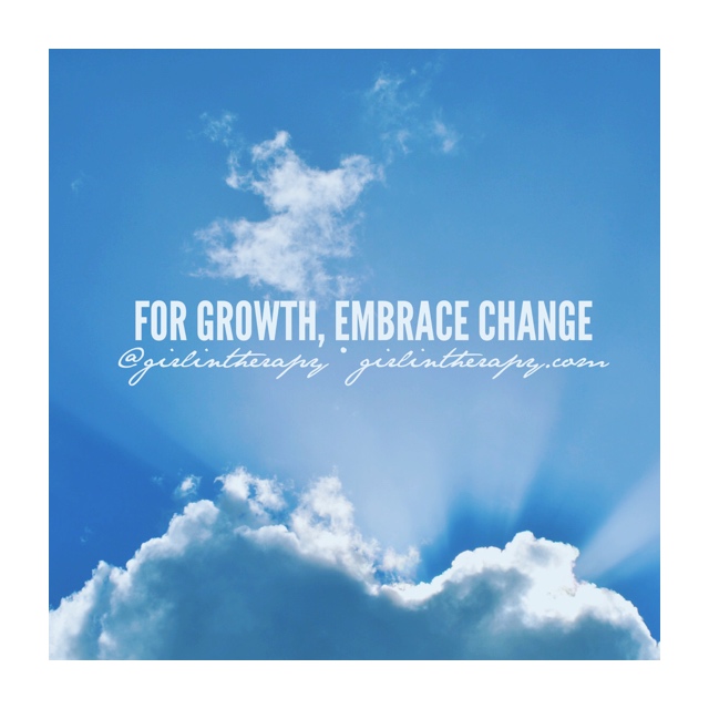 girlintherapy affirmation quote magnet For Growth Embrace Change